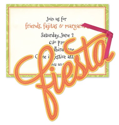 Fiesta Invitations, Glittered Fiesta, Anna Griffin